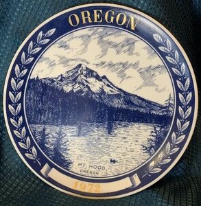 Vintage Oregon Souvenir Plate